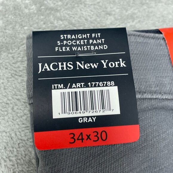 Jachs New York Mens 5-Pocket Pants 34x30 Stretch Fabric Gray a1358 - Picture 3 of 6